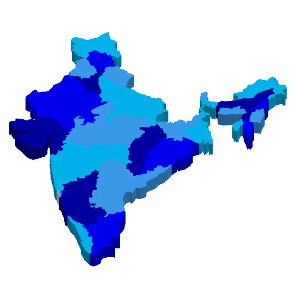 India　map — Stok Vektör